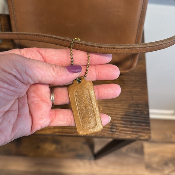 Coach Vintage Leather Compact Pouch bag brown leather turnlock - Picture 9 of 14